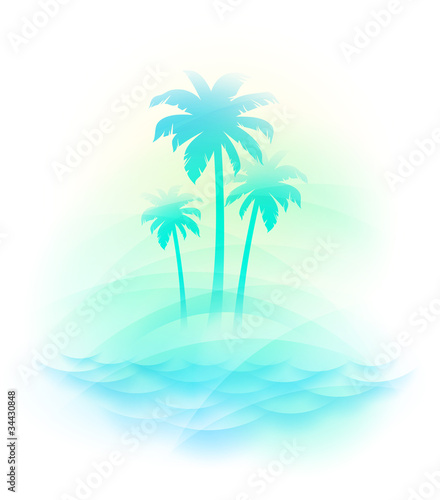 Vector illustration - Tropical island