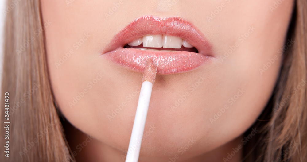 Naklejka premium mouth with lipstick