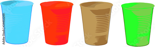 bicchieri plastica colorati