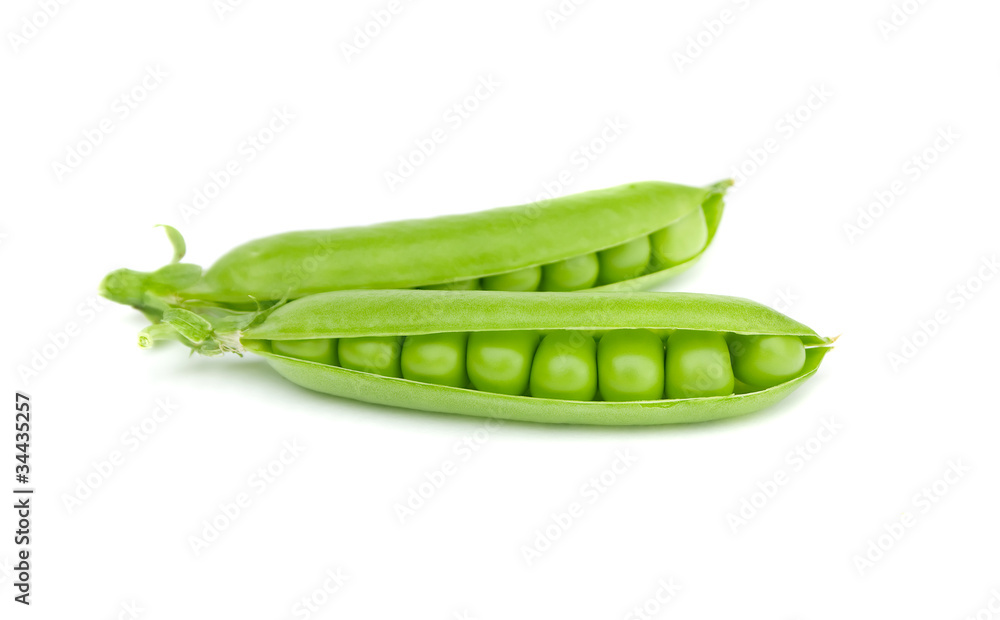 custom made wallpaper toronto digitalGreen peas. Two pods. Isolated on white background.