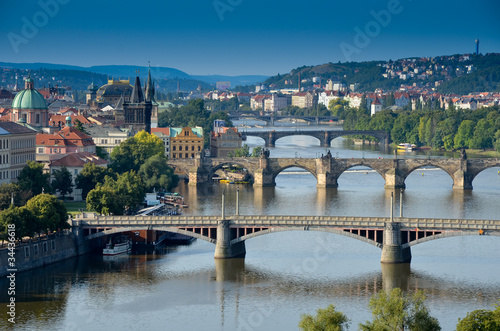 Vltava et ponts de Prague