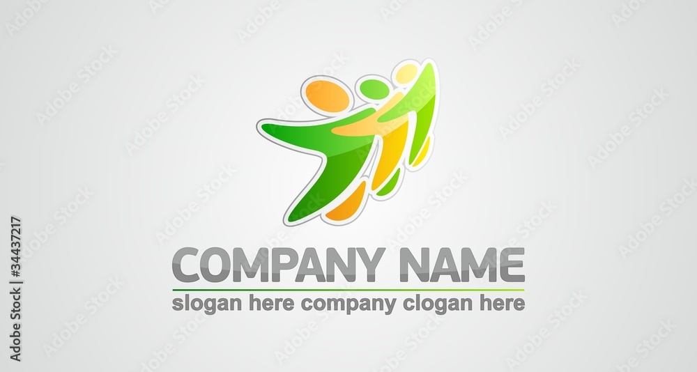 Fototapeta premium Company Logo - Commerce and Community Team