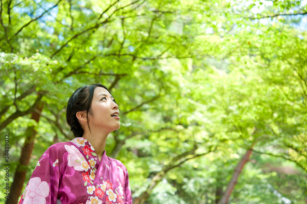 a portrait of japanese kimono woman a portrait of japanese kimono woman