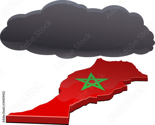 Black cloud over Kingdom of Morocco