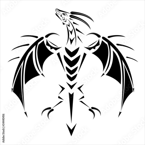 Tattoo a flying dragon.