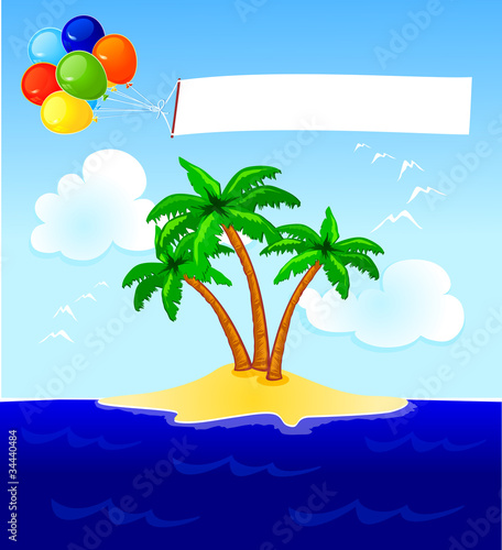 Balloons and banner
