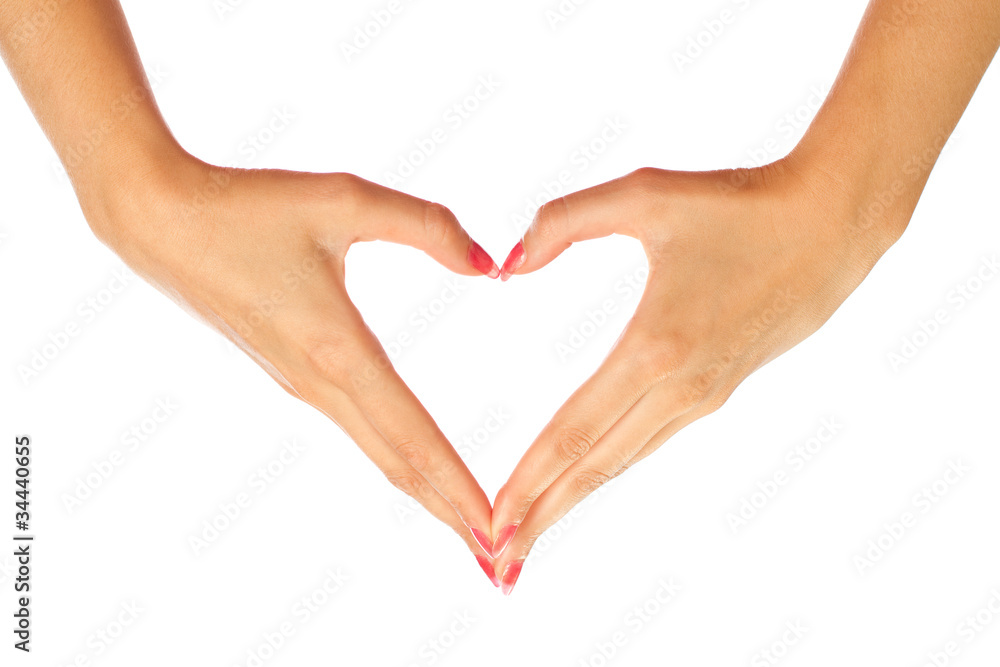 The heart of a women's beautiful hands The heart of a women's beautiful hands