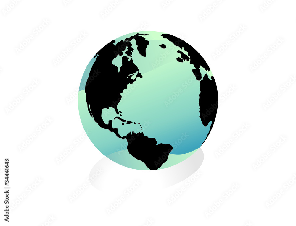 Image of World globe vector illustration