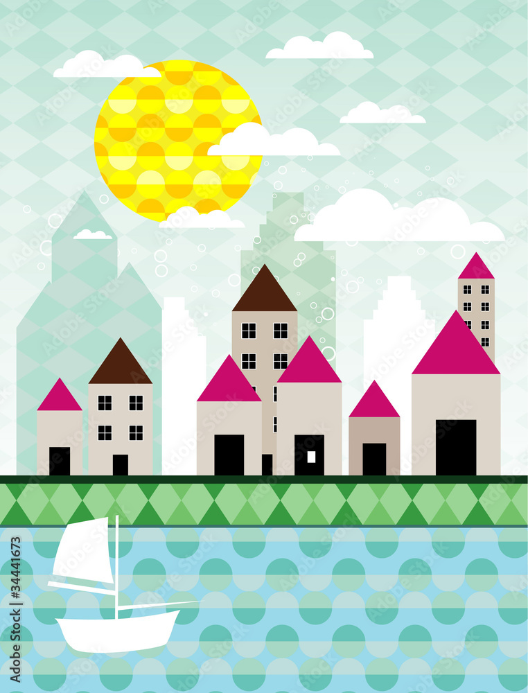 town art vector town art vector