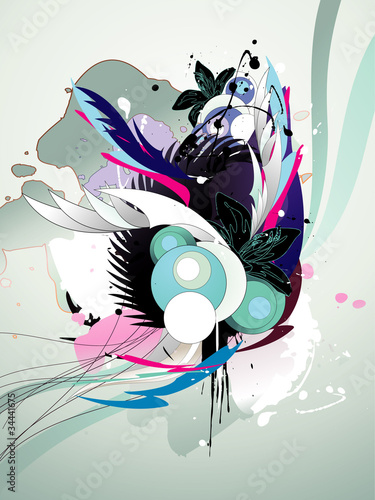 color modern grunge vector
