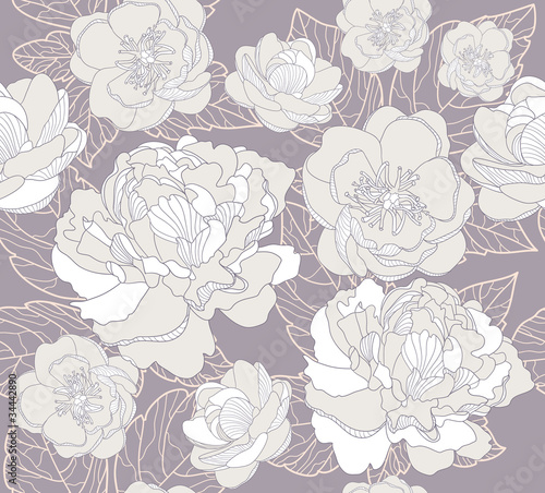 Seamless floral pattern. Background with flowers