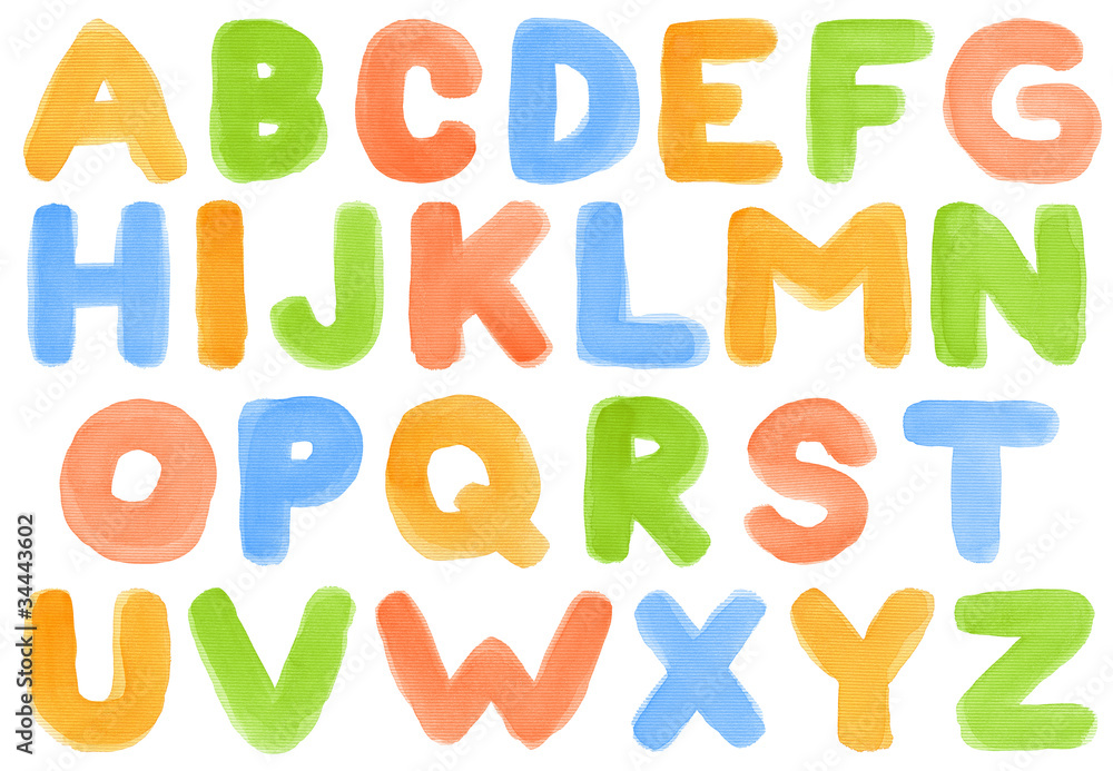 Watercolor alphabet Watercolor alphabet
