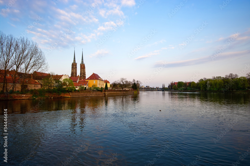 Tum island in Wroclaw, Poland