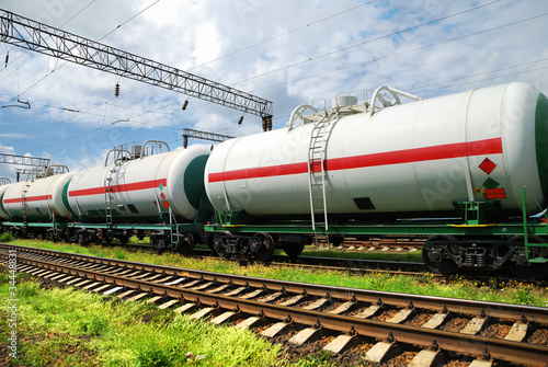 tank cars with oil