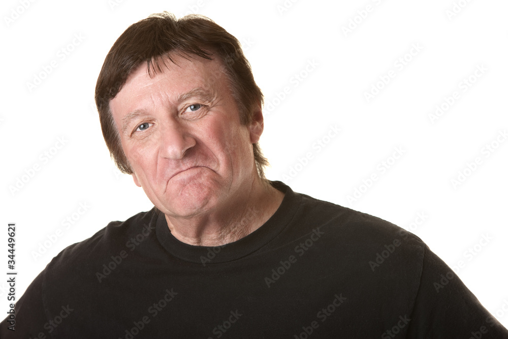 Pouting Mature Man Pouting Mature Man