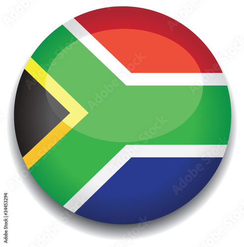 south africa flag in a button