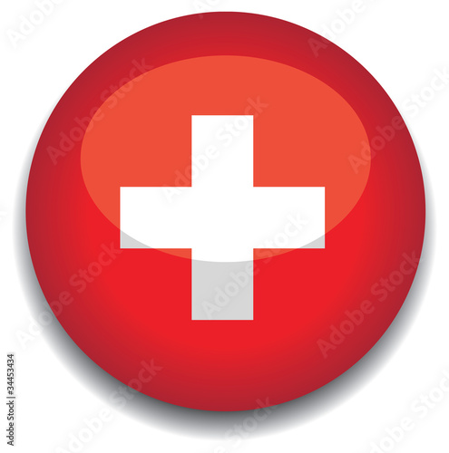 switzerland flag in a button