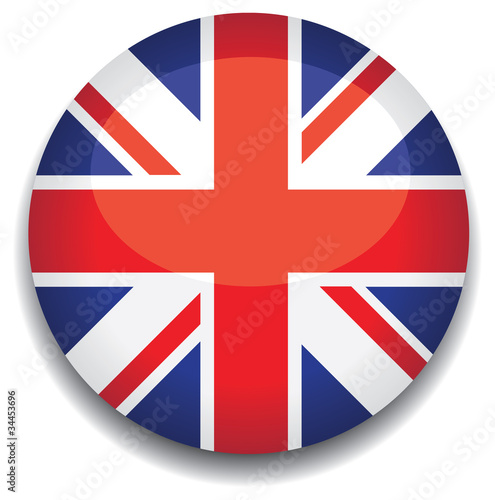 uk flag in a button photo