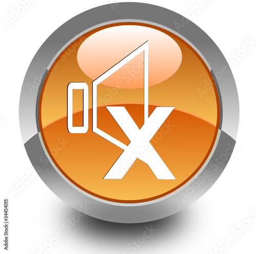 Mute glossy icon