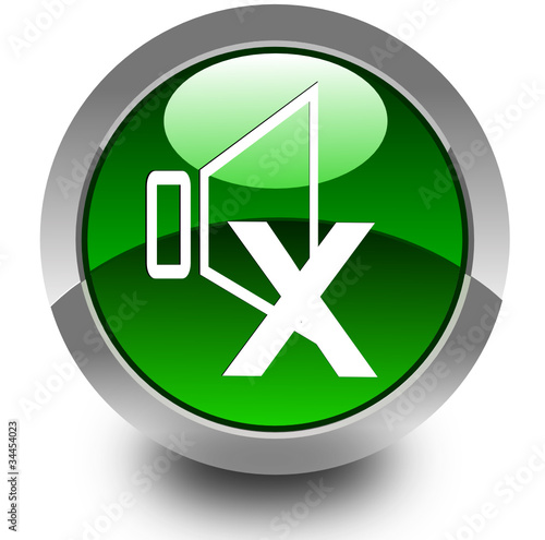 Mute glossy icon