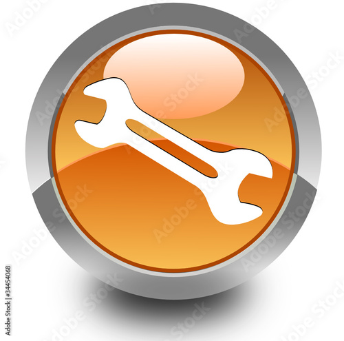 Wrench glossy icon