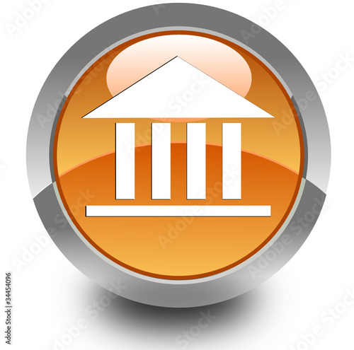 Museum-Bank glossy icon