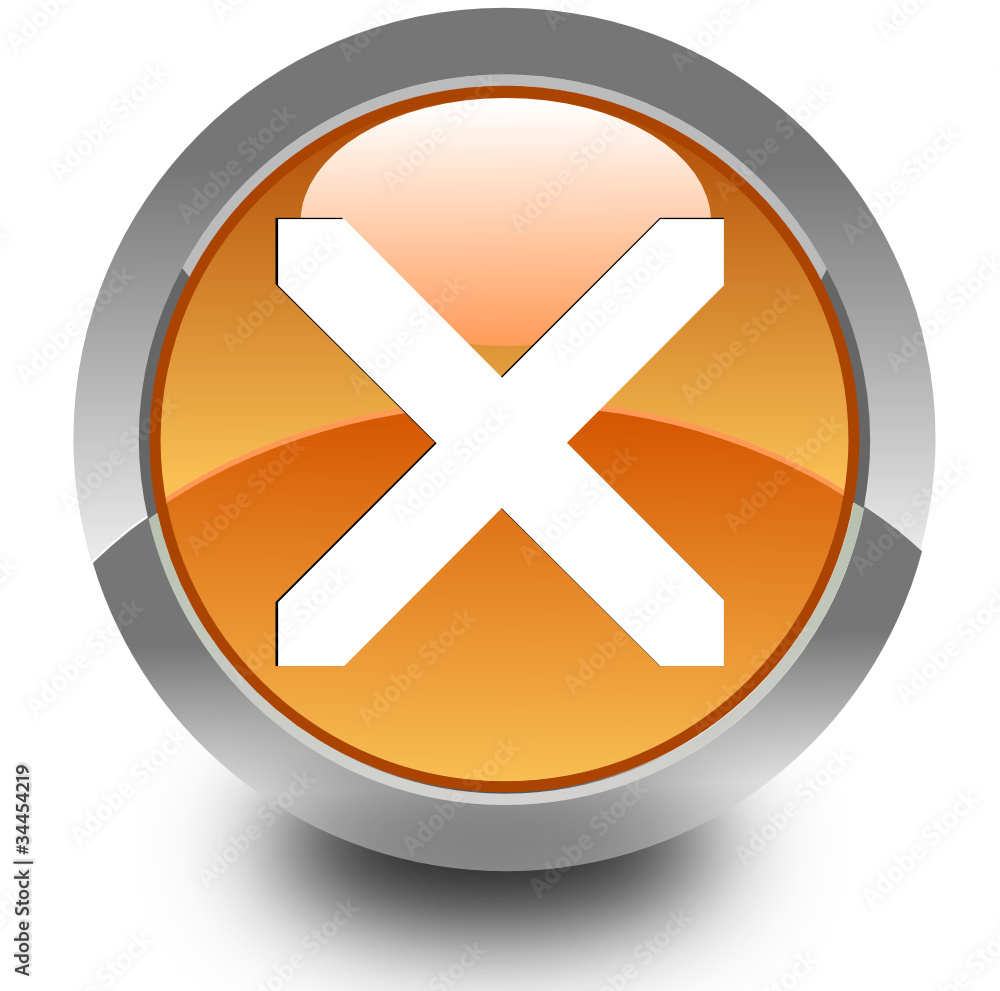 Obraz premium Cancel glossy icon