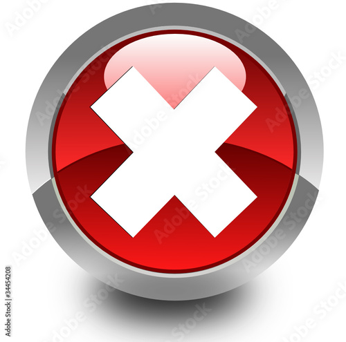 Cancel glossy icon