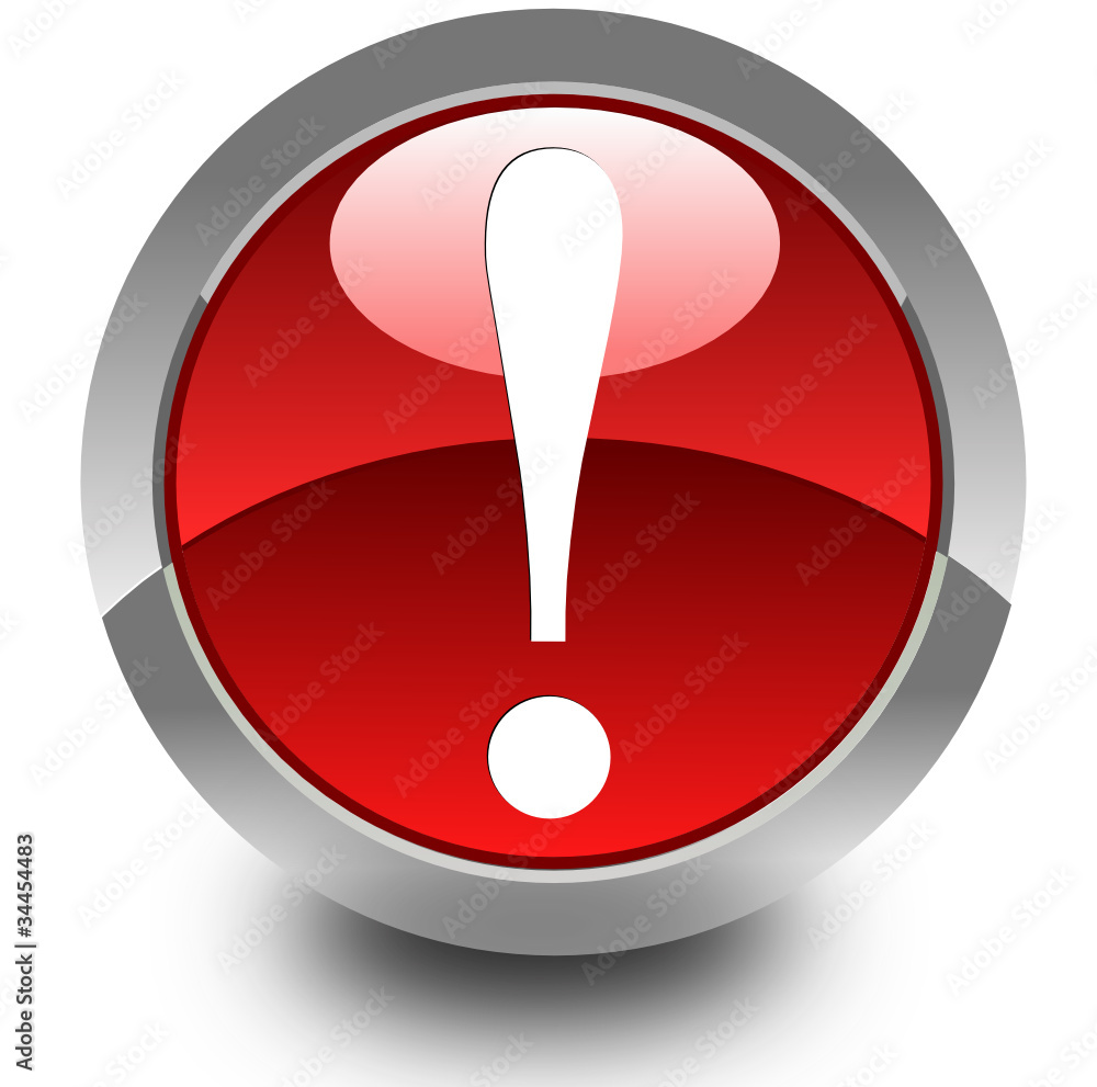 Warning glossy icon Warning glossy icon