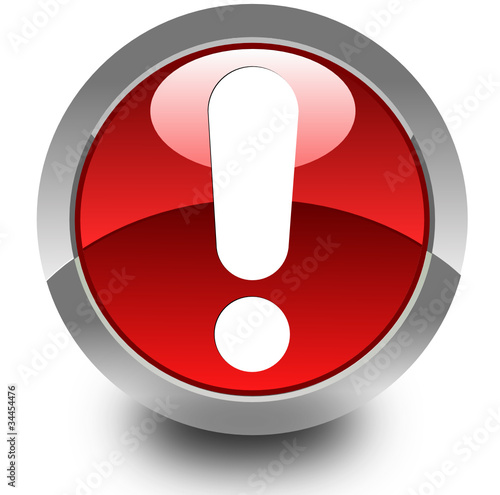 Warning glossy icon