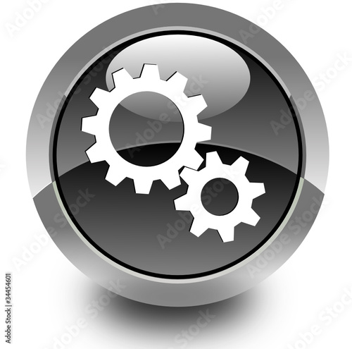 Gear glossy icon