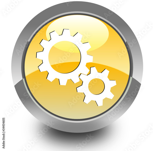 Gear glossy icon