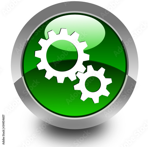 Gear glossy icon