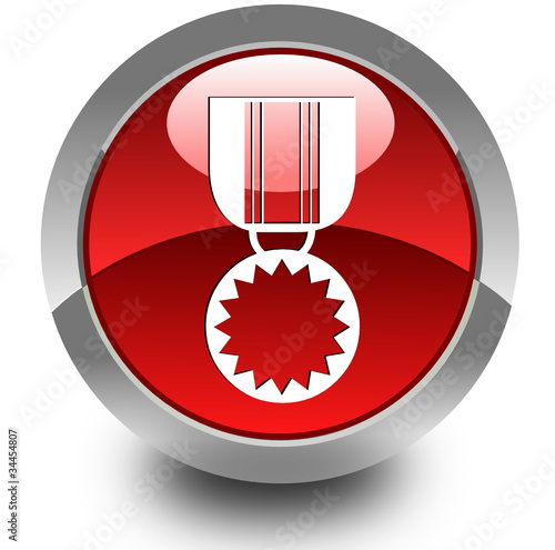 Medal glossy icon