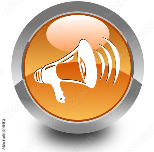 Megaphone glossy icon
