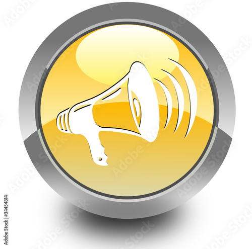 Megaphone glossy icon