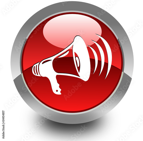 Megaphone glossy icon
