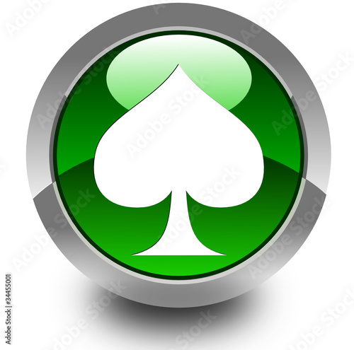 Glossy playing card symbol