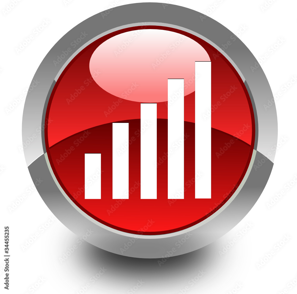 Histogram glossy icon Histogram glossy icon