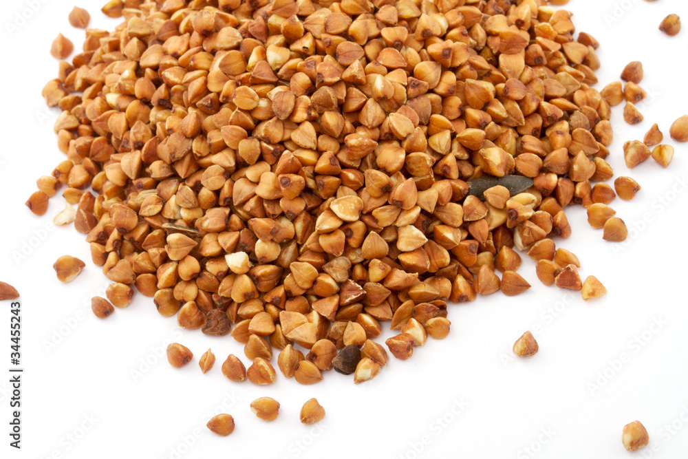 Buckwheat isolated on white Buckwheat isolated on white
