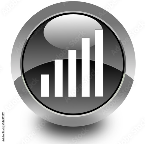 Histogram glossy icon