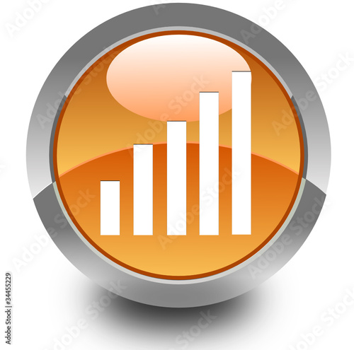 Histogram glossy icon