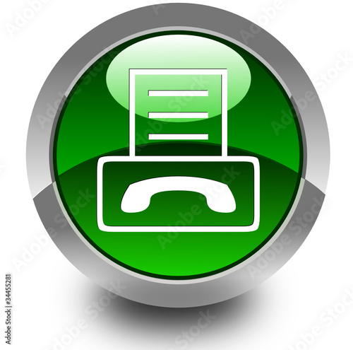 Telefax glossy icon