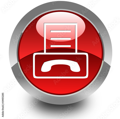 Telefax glossy icon