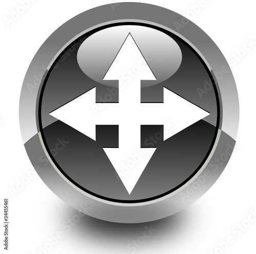 Move arrow glossy icon