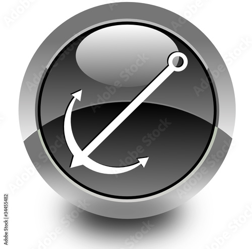Anchor glossy icon