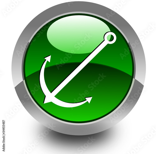 Anchor glossy icon