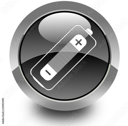 Battery glossy icon