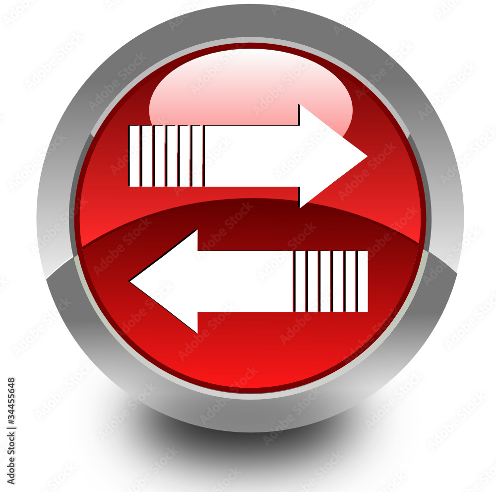 Data transfer glossy icon Data transfer glossy icon