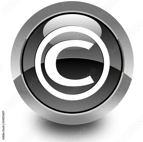 Copyright glossy icon